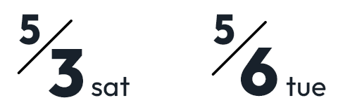 2025年5月3日（土）～5月6日（火）