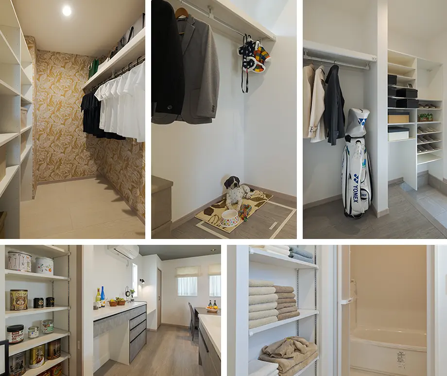 適材適所に設けられた充実の収納スペース