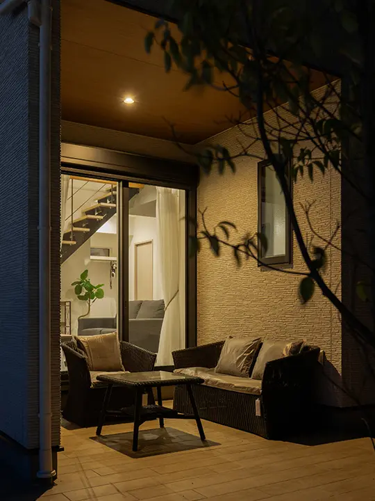 テラスの写真,ギャラリー,リーフコート名古屋茶屋,注文住宅,モデルハウス